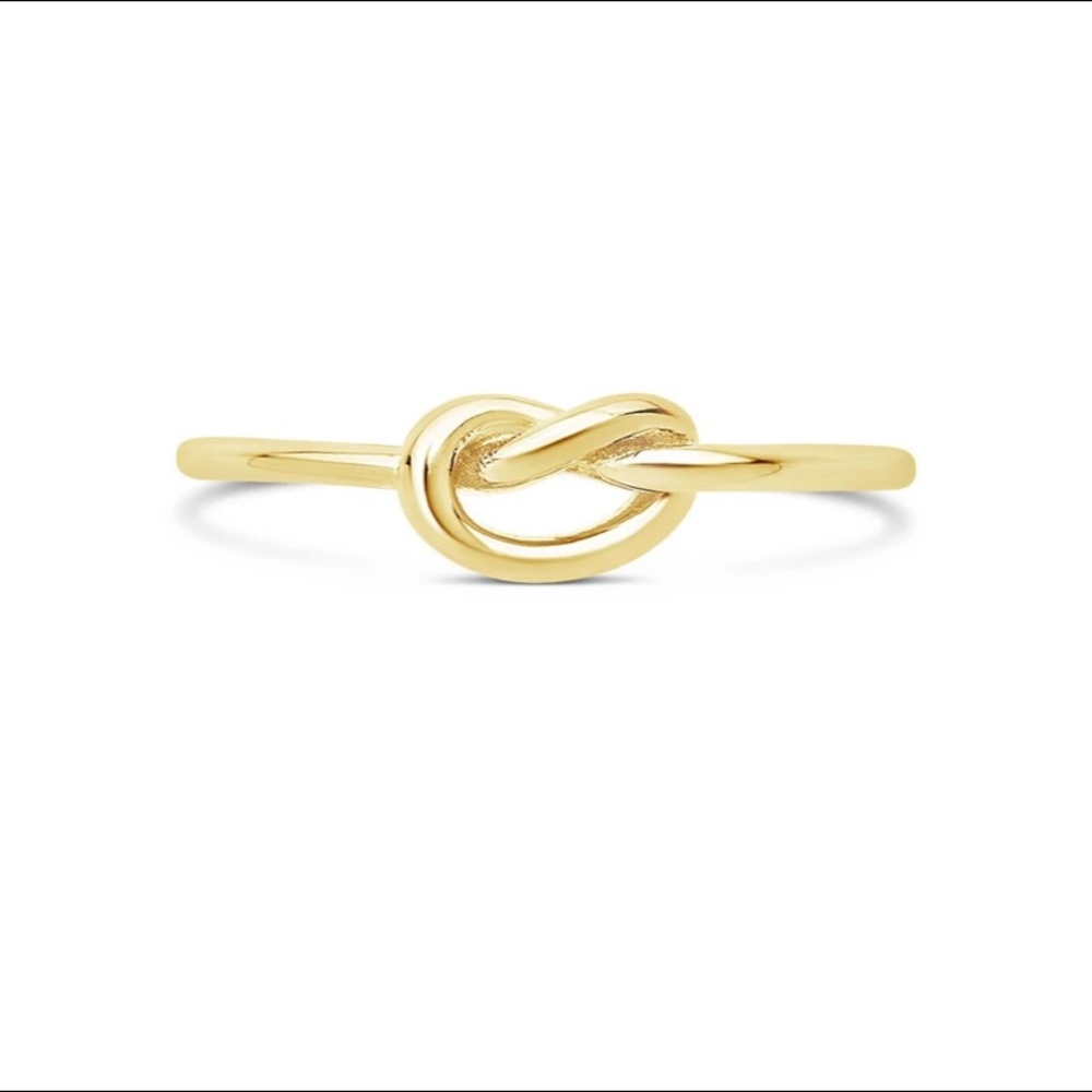 “Sterling Forever” Gold Love Knot Ring Sz. 7